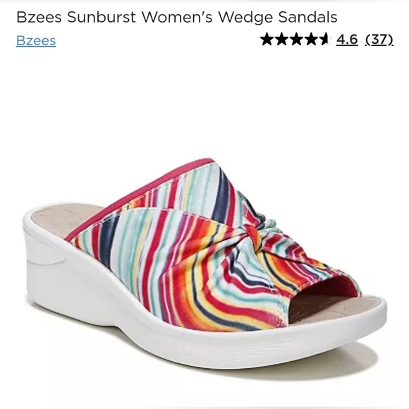 🎀Clearance🎀 NIB Bzees Sunburst slide sandal Wedge platform super comfortable! - Picture 2 of 9